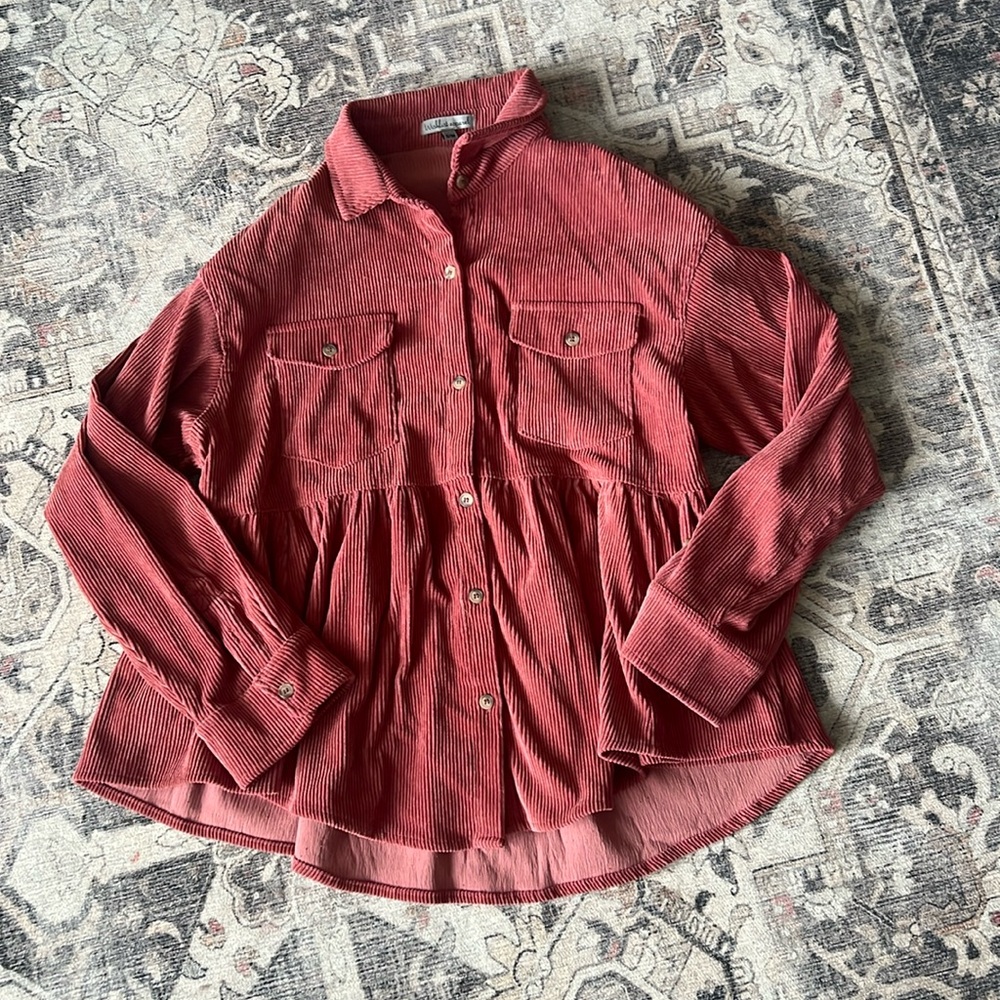 Babydoll Corduroy Button Up